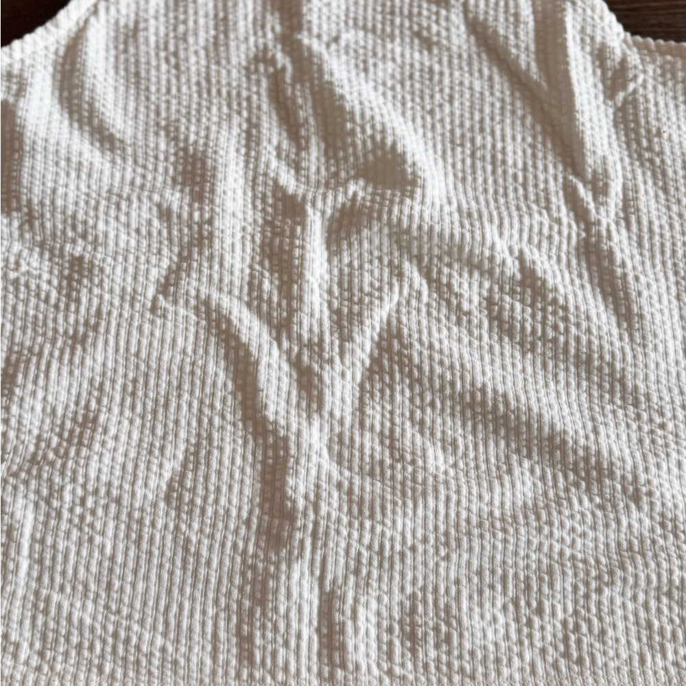 Cream Ribbed Tank Top - Picture 5 of 10